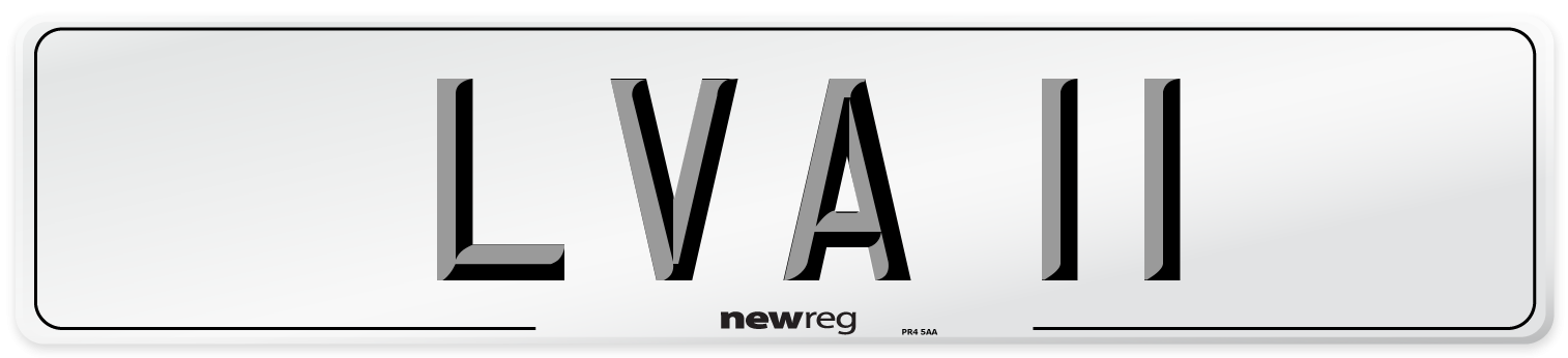 LVA 11 Number Plate from New Reg